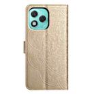 For Honor 400 Lite Global Flower Embossed Leather Phone Case(Gold) - 3