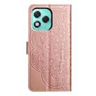 For Honor 400 Lite Global Flower Embossed Leather Phone Case(Rose Gold) - 3