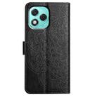 For Honor 400 Lite Global Flower Embossed Leather Phone Case(Black) - 3