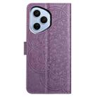 For Honor 400 Pro Global 160.8mm Flower Embossed Leather Phone Case(Purple) - 3
