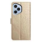 For Honor 400 Pro Global 160.8mm Flower Embossed Leather Phone Case(Gold) - 3