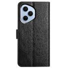For Honor 400 Pro Global 160.8mm Flower Embossed Leather Phone Case(Black) - 3