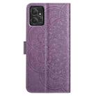 For Motorola Moto G Power 5G Flower Embossed Leather Phone Case(Purple) - 3