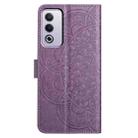 For OPPO A3 Pro 5G Flower Embossed Leather Phone Case(Purple) - 3