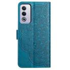 For OPPO A3 Pro 5G Flower Embossed Leather Phone Case(Blue) - 3