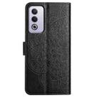 For OPPO A3 Pro 5G Flower Embossed Leather Phone Case(Black) - 3