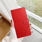 For OPPO Reno13 Pro Global Flower Embossed Leather Phone Case(Red) - 2
