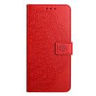 For OPPO Reno13 Pro Global Flower Embossed Leather Phone Case(Red) - 3