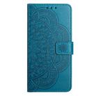 For OPPO Reno13 Pro Global Flower Embossed Leather Phone Case(Blue) - 3