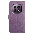 For OPPO A5 5G Global Flower Embossed Leather Phone Case(Purple) - 3
