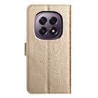 For OPPO A5 5G Global Flower Embossed Leather Phone Case(Gold) - 3