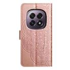 For OPPO A5 5G Global Flower Embossed Leather Phone Case(Rose Gold) - 3