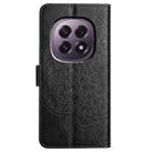 For OPPO A5 5G Global Flower Embossed Leather Phone Case(Black) - 3