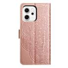 For OPPO Reno14 Pro Global Flower Embossed Leather Phone Case(Rose Gold) - 3
