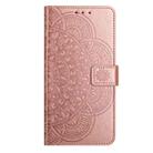 For Redmi Note 14 Pro 5G Flower Embossed Leather Phone Case(Rose Gold) - 3
