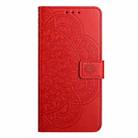 For Redmi K80 Pro / K80 Flower Embossed Leather Phone Case(Red) - 2