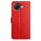For Redmi K80 Pro / K80 Flower Embossed Leather Phone Case(Red) - 3