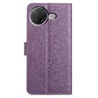 For Redmi K80 Pro / K80 Flower Embossed Leather Phone Case(Purple) - 3