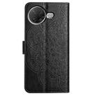 For Redmi K80 Pro / K80 Flower Embossed Leather Phone Case(Black) - 3