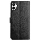 For Samsung Galaxy A06 4G Flower Embossed Leather Phone Case(Black) - 3