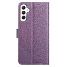 For Samsung Galaxy A16 5G Flower Embossed Leather Phone Case(Purple) - 3