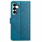 For Samsung Galaxy A17 5G Flower Embossed Leather Phone Case(Blue) - 3