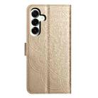For Samsung Galaxy A17 5G Flower Embossed Leather Phone Case(Gold) - 3