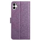 For Samsung Galaxy A07 5G Flower Embossed Leather Phone Case(Purple) - 3