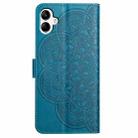 For Samsung Galaxy A07 5G Flower Embossed Leather Phone Case(Blue) - 3