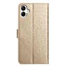 For Samsung Galaxy A07 5G Flower Embossed Leather Phone Case(Gold) - 3