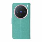For vivo X200 Pro mini Embossed Butterfly Flowers Leather Phone Case(Green) - 3