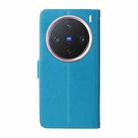 For vivo X200 Pro mini Embossed Butterfly Flowers Leather Phone Case(Blue) - 3