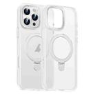 For iPhone 16 Pro Skin Feel MagSafe Magnetic Holder Phone Case(Transparent) - 1