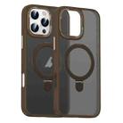 For iPhone 16 Pro Skin Feel MagSafe Magnetic Holder Phone Case(Bronze Gold) - 1