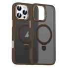 For iPhone 16 Pro Max Skin Feel MagSafe Magnetic Holder Phone Case(Bronze Gold) - 1