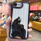 For iPhone 7 / 8 / SE 2020 2022 Electroplated Carp Leaping Dragon Gate Pattern TPU Phone Case(Black) - 1