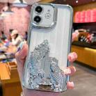 For iPhone 12 Electroplated Carp Leaping Dragon Gate Pattern TPU Phone Case(Silver) - 1