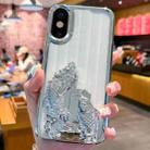 For iPhone X / XS Electroplated Carp Leaping Dragon Gate Pattern TPU Phone Case(Silver) - 1