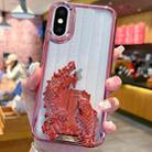 For iPhone XS Max Electroplated Carp Leaping Dragon Gate Pattern TPU Phone Case(Red) - 1