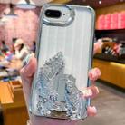 For iPhone 7 Plus / 8 Plus Electroplated Carp Leaping Dragon Gate Pattern TPU Phone Case(Silver) - 1