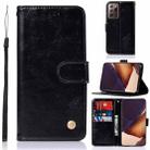 For Samsung Galaxy Note 20 Ultra Copper Buckle Retro Crazy Horse Texture Horizontal Flip Leather Case with Holder & Card Slots & Wallet(Black) - 1