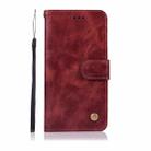 For Samsung Galaxy Note 20 Ultra Copper Buckle Retro Crazy Horse Texture Horizontal Flip Leather Case with Holder & Card Slots & Wallet(Wine Red) - 2