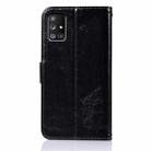 For Samsung Galaxy A71 5G Copper Buckle Retro Crazy Horse Texture Horizontal Flip Leather Case with Holder & Card Slots & Wallet(Black) - 2