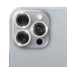 For iPhone 16 Pro / 16 Pro Max 9H Point Drill Camera Lens Protector Ring(Silver) - 1