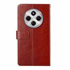 For Redmi 14C 4G Y-shaped Pattern Flip Leather Phone Case(Brown) - 3