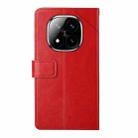 For Redmi Note 14 Pro+ 5G Y-shaped Pattern Flip Leather Phone Case(Red) - 3