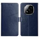 For Redmi Note 14 Pro+ 5G Y-shaped Pattern Flip Leather Phone Case(Blue) - 1