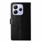 For Redmi Note 14 4G 163.25mm Y-shaped Pattern Flip Leather Phone Case(Black) - 3