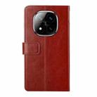 For Redmi Note 14 Pro 4G Y-shaped Pattern Flip Leather Phone Case(Brown) - 3
