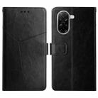 For Redmi A5 4G 171.7mm / Poco C71 Y-shaped Pattern Flip Leather Phone Case(Black) - 1